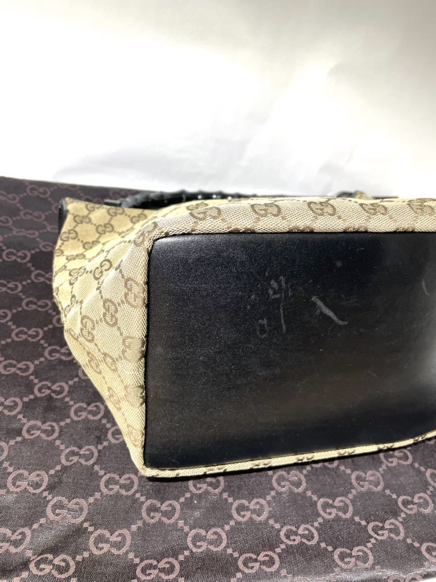 【美品】GUCCI グッチ バンブー ワンショルダーバッグ GGキャンバス トートバッグ バック ショルダーバック グッチ バンブー GUCCI シェリーライン 2WAY 数量限定，HOT