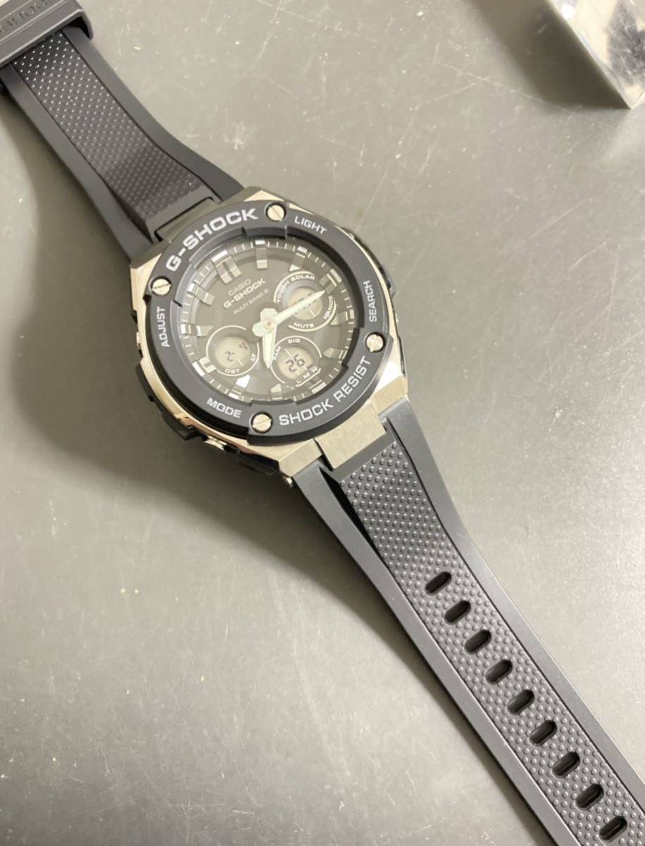 未使用 極美品 箱説タグ付G-SHOCK GST-W300-1AJF GスチールG-STEEL 