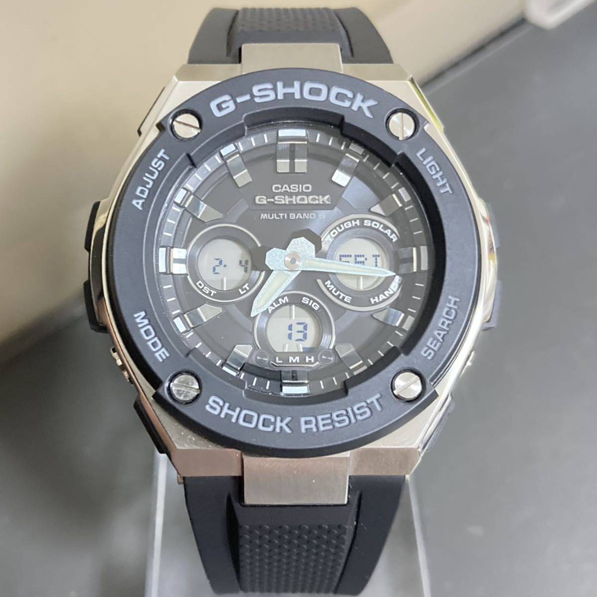未使用 極美品 箱説タグ付G-SHOCK GST-W300-1AJF GスチールG-STEEL 
