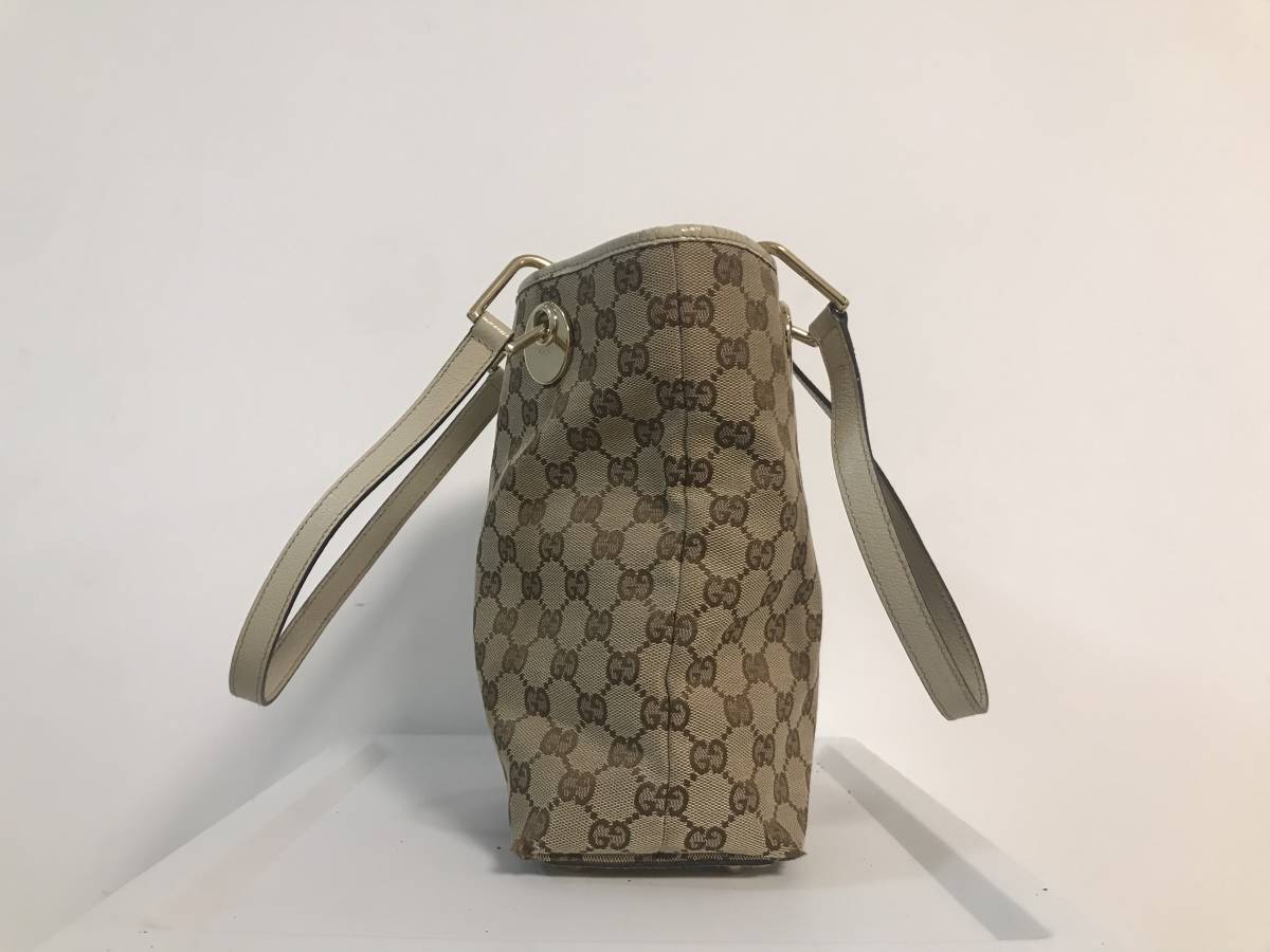 グッチ GG柄 ハンドバッグ GUCCI ミニ GGキャンバス レザー 1円激レア 