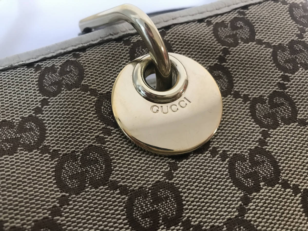 グッチ GG柄 ハンドバッグ GUCCI ミニ GGキャンバス レザー 1円激レア 