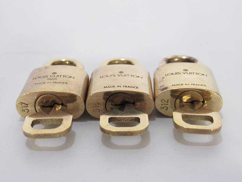 1円 一部難あり ヴィトン 鍵付き パドロック 南京錠 大量セット BV637