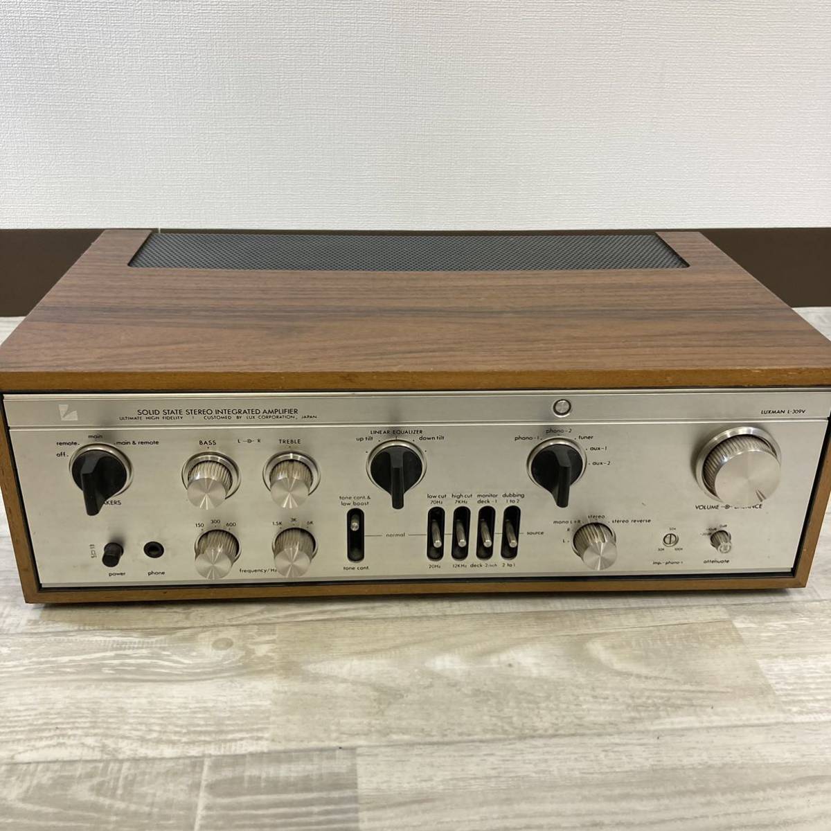 LUXMAN L-309V プリメインアンプ ラックスマン 通電確認済み ジャンク
