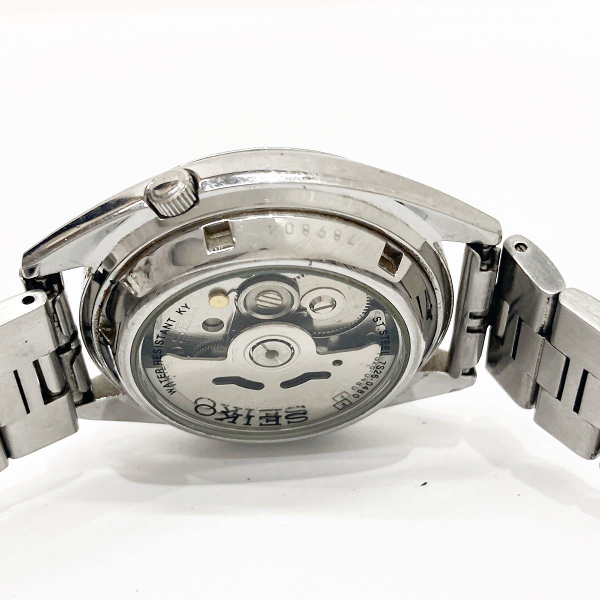 SEIKO 5 セイコー5 7S26-0480 グレーのグリッド柄文字盤