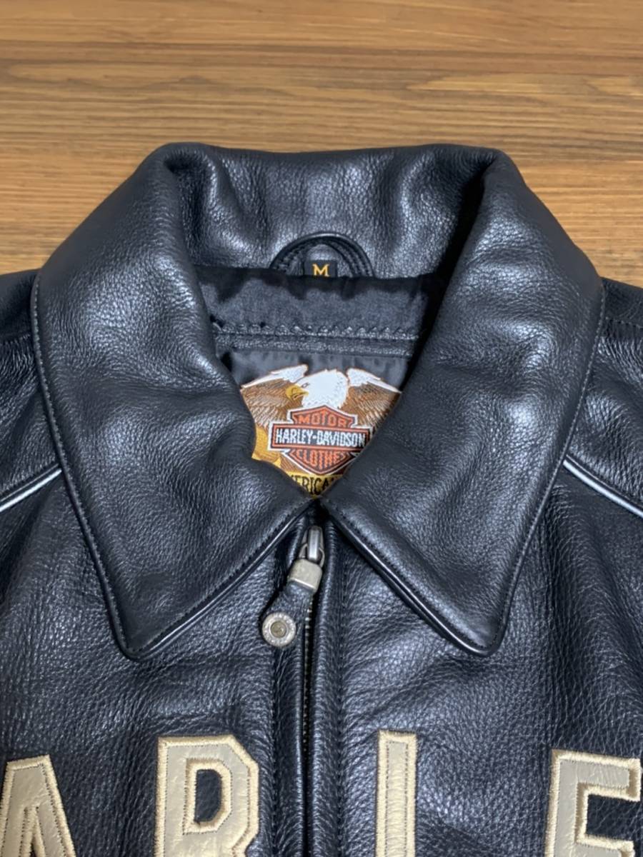 Harley-Davidson 100周年記念 レザーライダースジャケット M Harley-Davidson] 100周年 シングルライダース バイカーレザー