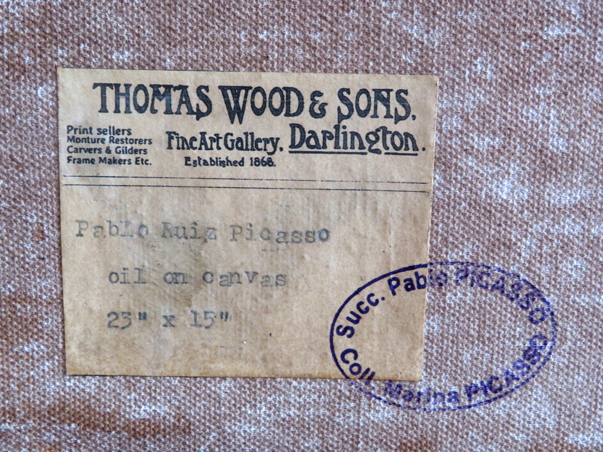 パブロ ピカソ Pablo Picasso 河岸風景 THOMAS WOODS&SONS 画廊シール