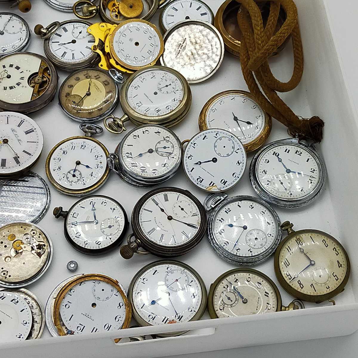 懐中時計 部品取り 商館時計 ジャンクまとめ売り WALTHAM ELGIN セント 