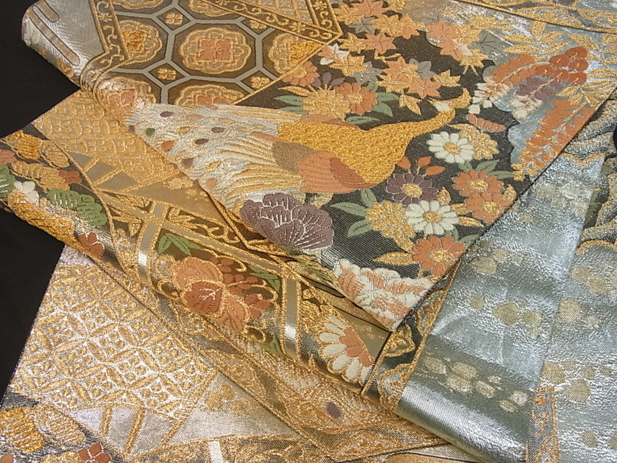 着物屋こころ□西陣 佐賀錦 六通柄袋帯 唐織 全通箔両面 着物屋こころ□西陣 佐賀錦 六通柄袋帯 唐織 全通箔両面