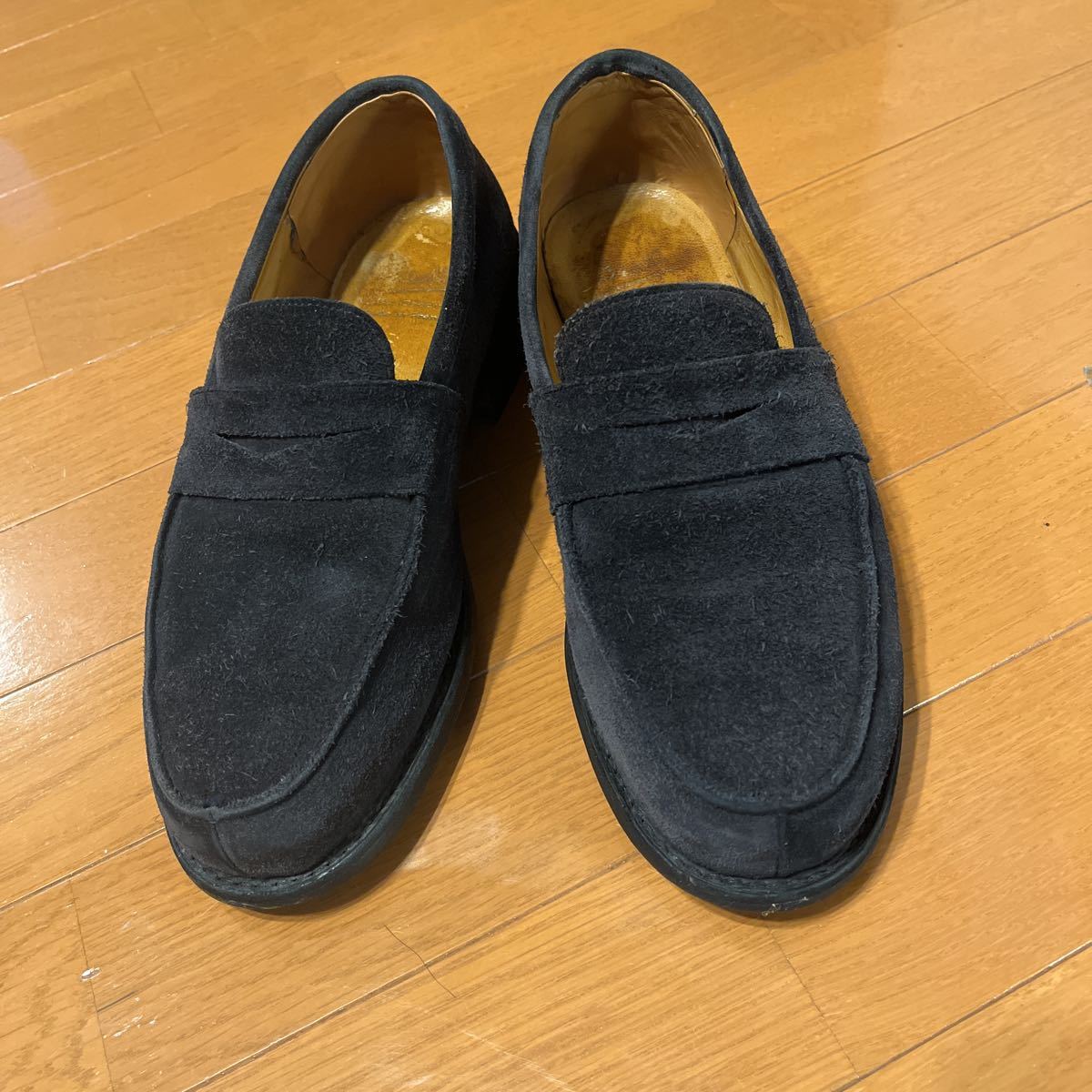 Paraboot DAX 7 ネイビー スエード 25.5cm程度 パラブーツ ダックス 