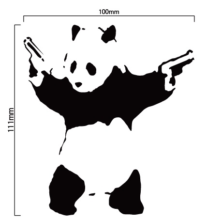 自作カッティングステッカー バンクシー Banksy Panda Guns 銃を持つパンダ 11 10cm 壁紙サイズ応相談 ネコポス対応可 C 415 キャラクター 売買されたオークション情報 Yahooの商品情報をアーカイブ公開 オークファン Aucfan Com