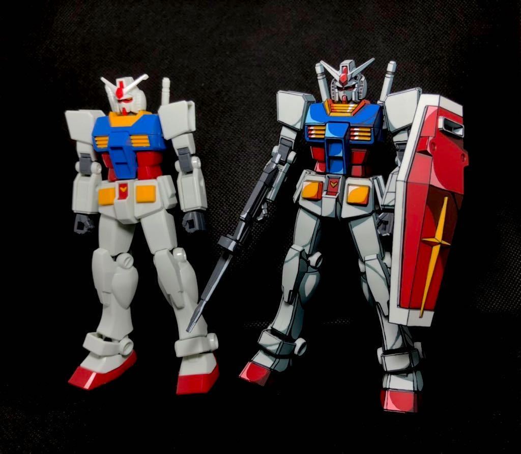 EG RX-78-2 ガンダム ガンプラ 塗装済み完成品 アニメ塗り イラスト風