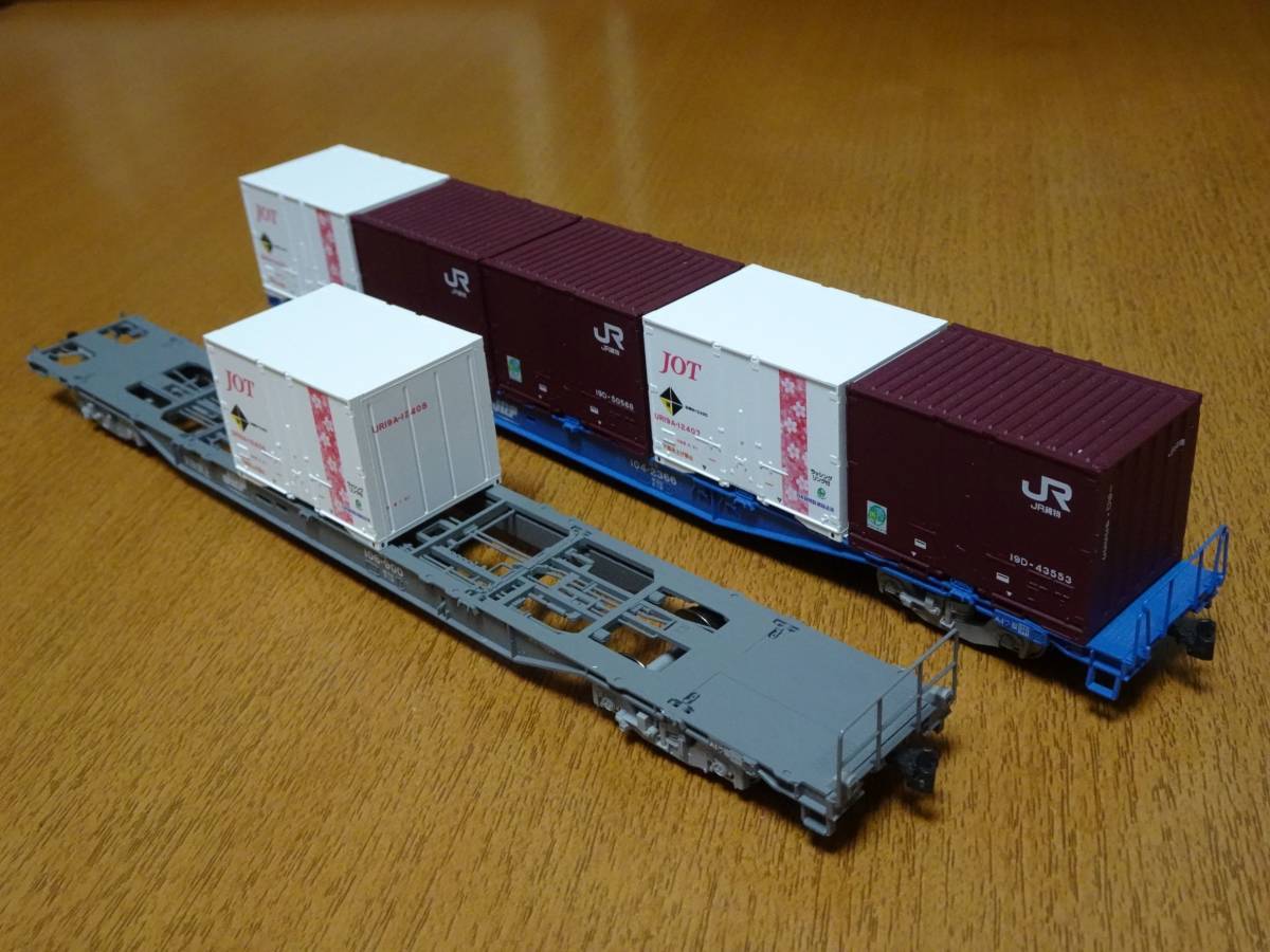 TOMIX JR貨車 コキ106形(テールライト付) グレー、 コキ104形 ブルー