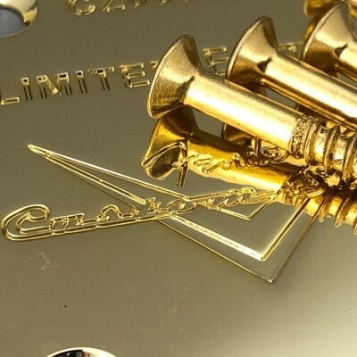 人気おすすめ CM020:ST TL ギター用 ネック プレート カスタム ショップ 限定版 クローム ゴールド ブラック_3