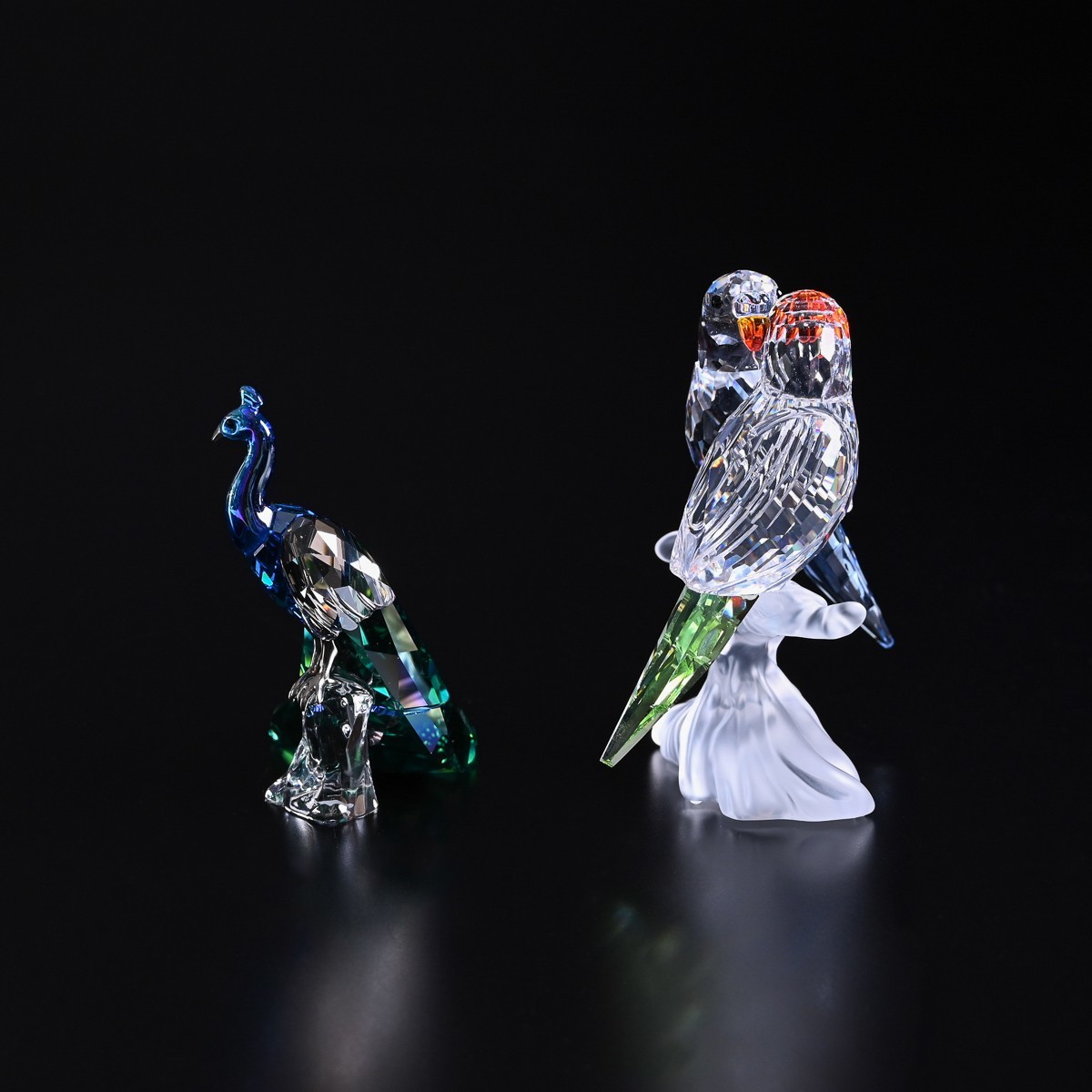 Baccarat バカラ オウム インコ 置物 クリスタル フィギュリン ブルー
