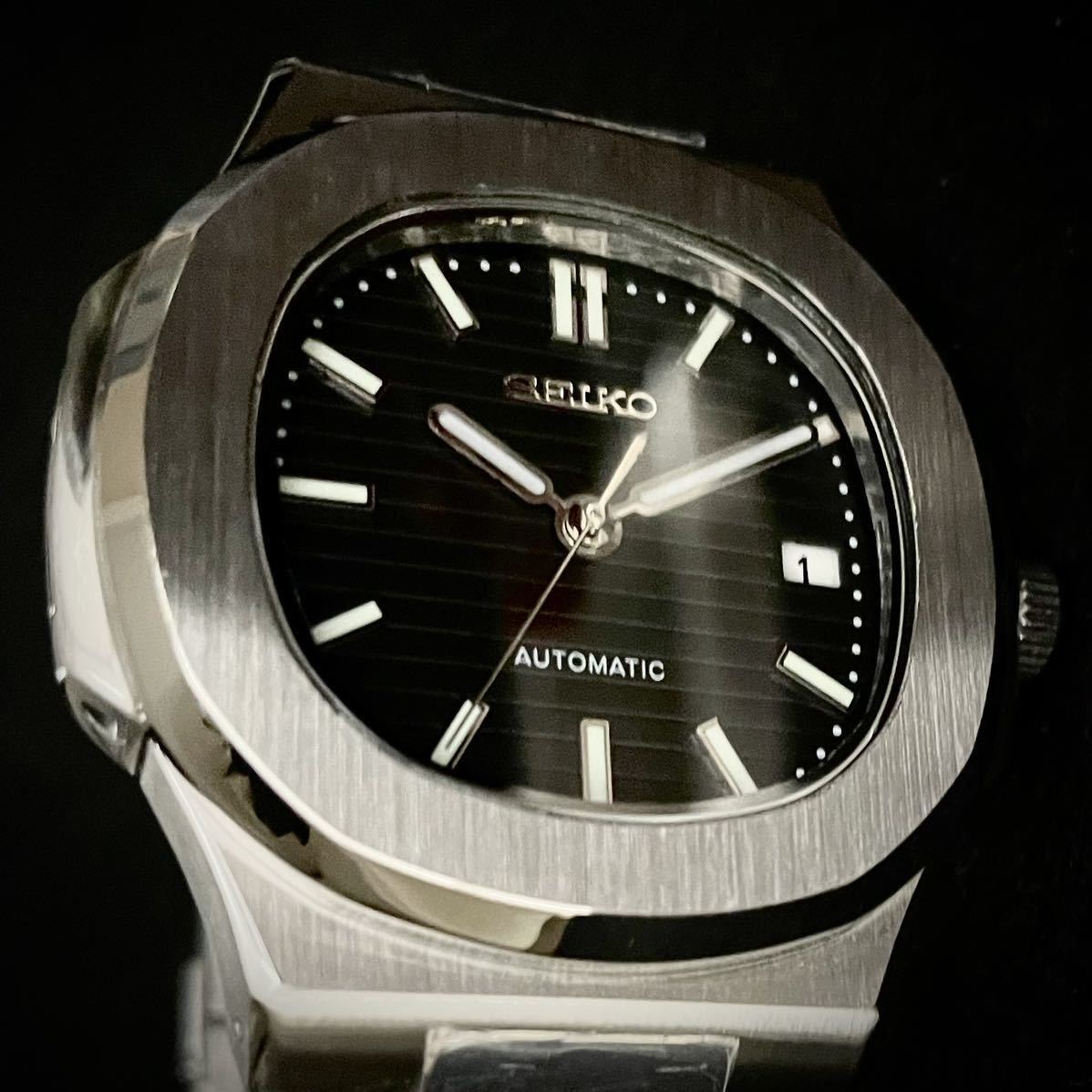 ノーチラス SEIKO MOD セイコー 腕時計 自動巻 シースルーバック 裏