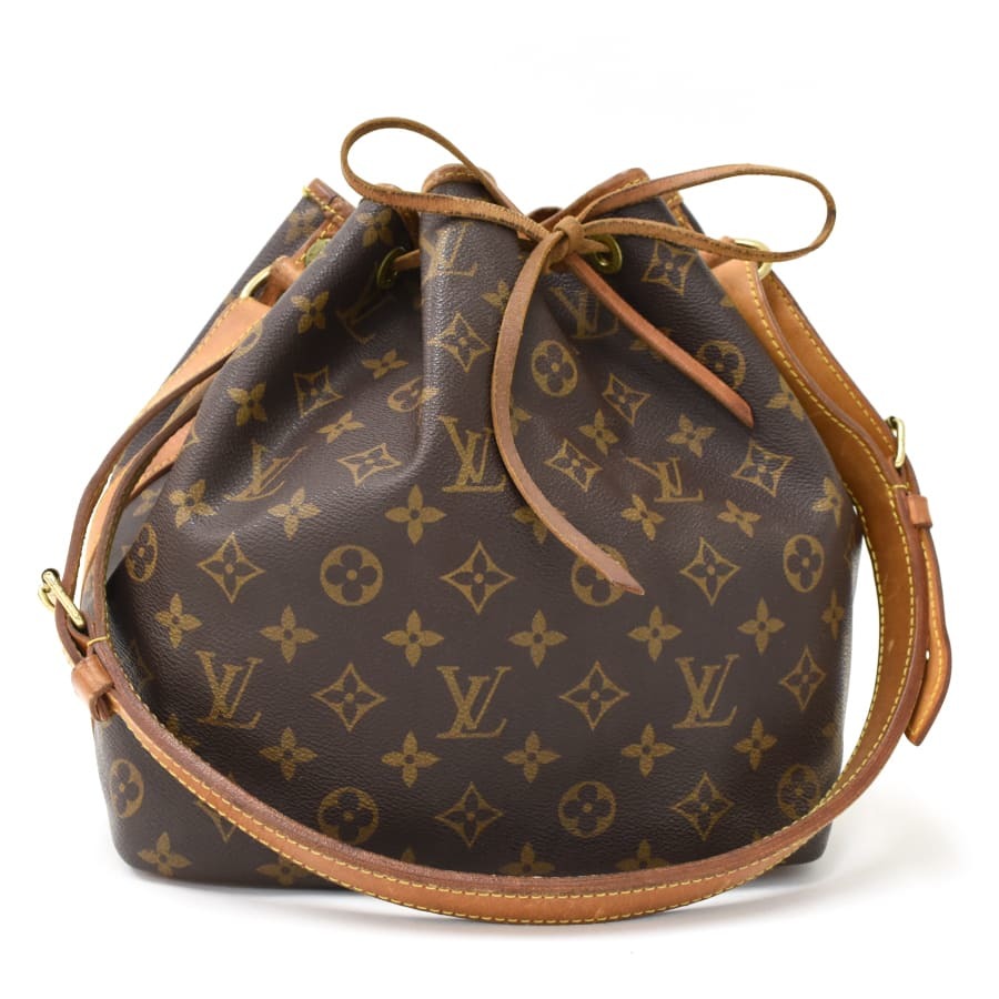 【新品，定番人気】 1円 定価15万 良品 LOUIS VUITTON ルイヴィトン ショルダーバッグ プチノエ M42226 モノグラム キャンバス&times;レザー ブラウン Cmio(ショルダーバッグ)｜売買されたオークション情報、yahooの商品情 かばん、バッグ