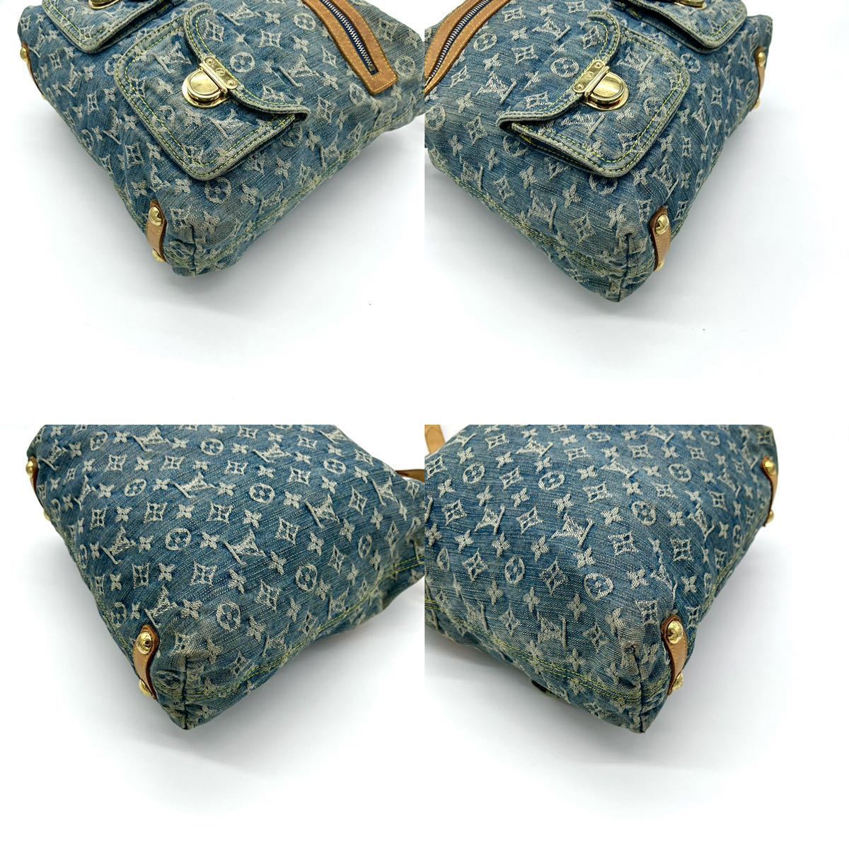 1円 【美品】LOUIS VUITTON ルイヴィトン バギーGM デニム モノグラム 