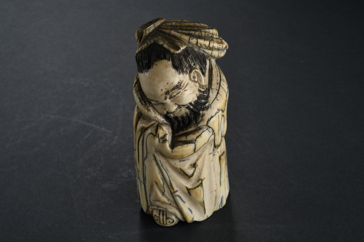新作登場，高品質】 ◇鶴鳴堂◇時代物 マンモス彫り 名匠「大明 
