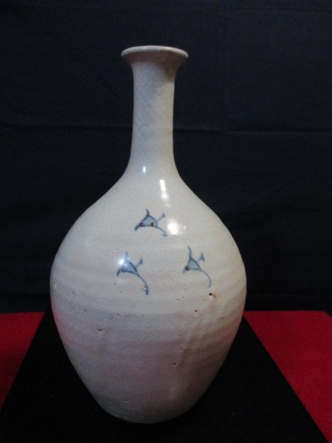江戸初期から中期 古伊万里徳利(通称パイナップル絵柄)一対 仁】伝世品 古伊万里 初期形パイナップル紋 染付 徳利 酒器 花瓶