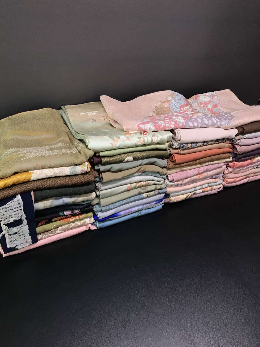 【定番，限定SALE】 着物花水木 正絹 紬訪問着５点含む訪問着 付け下げのみ５１点まとめ売り 辻が花 螺鈿 友禅 落款 着物リメイク パッチワーク材料(リメイク素材)｜売買されたオークション情報、yahooの商品情 リメイク素材