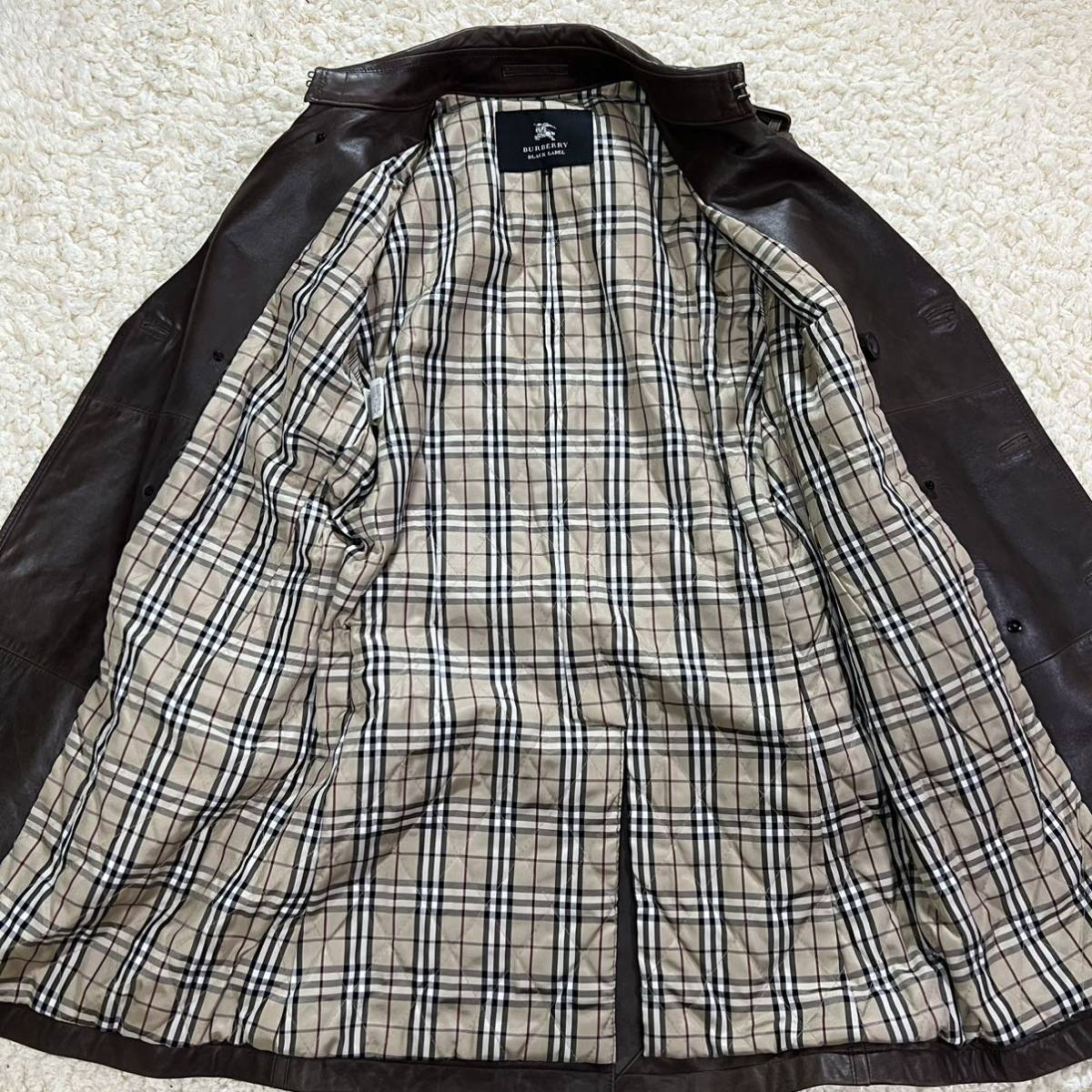 希少 L バーバリーブラックレーベル【幻の逸品】BURBERRY BLACK LABEL