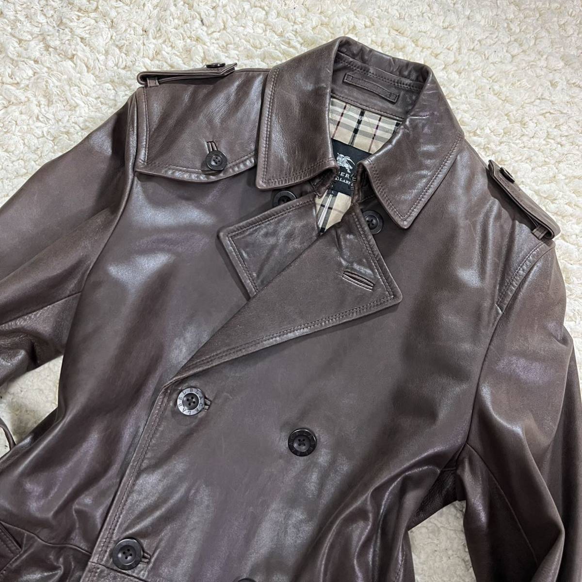 希少 L バーバリーブラックレーベル【幻の逸品】BURBERRY BLACK LABEL