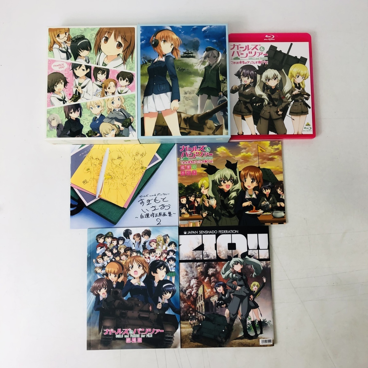 中古 Blu-ray ガールズ&パンツァー ガルパン 初回限定生産 全6巻セット