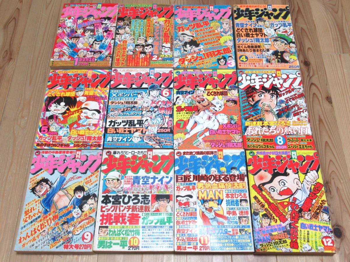 No3038/月刊少年ジャンプ 1980年 1月～12月号 12冊セット 1年分 ど