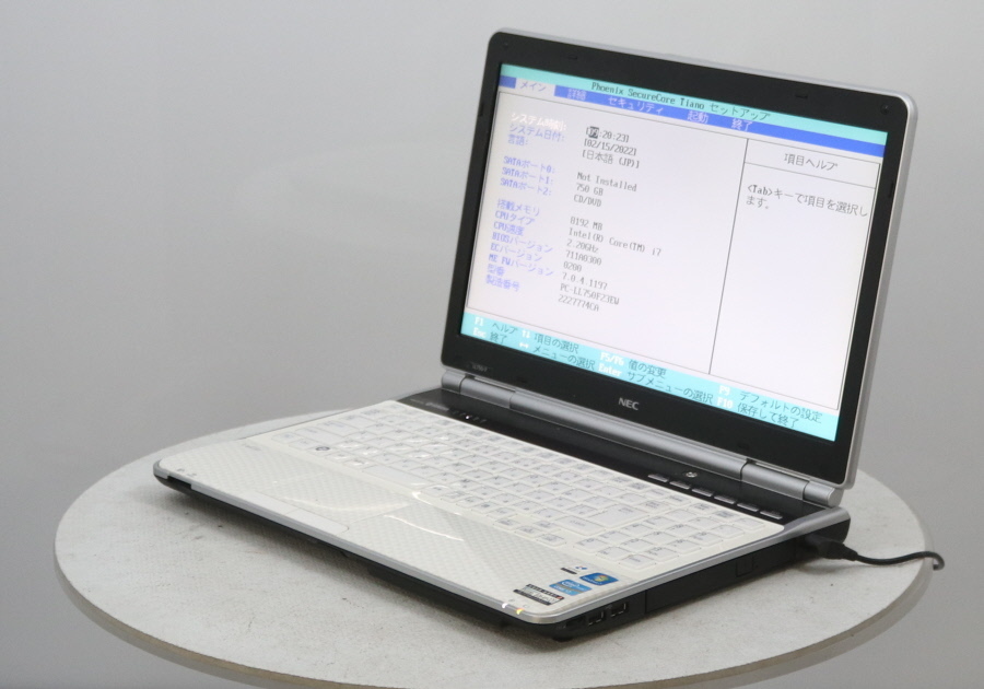 NEC LaVie L LL750/2 ジャンク NEC】 Lavie LL750/D PC-LL750DS3EW Corei5-2410M 2.30GHz HDD750GB