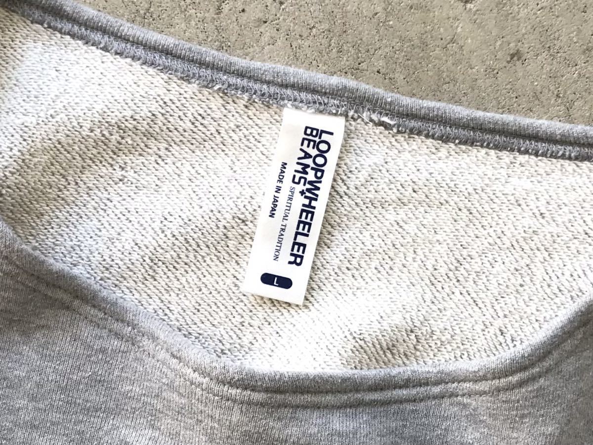BEAMS PLUS別注 LOOPWHEELER ボートネック仕様 吊り裏毛 スウェット 