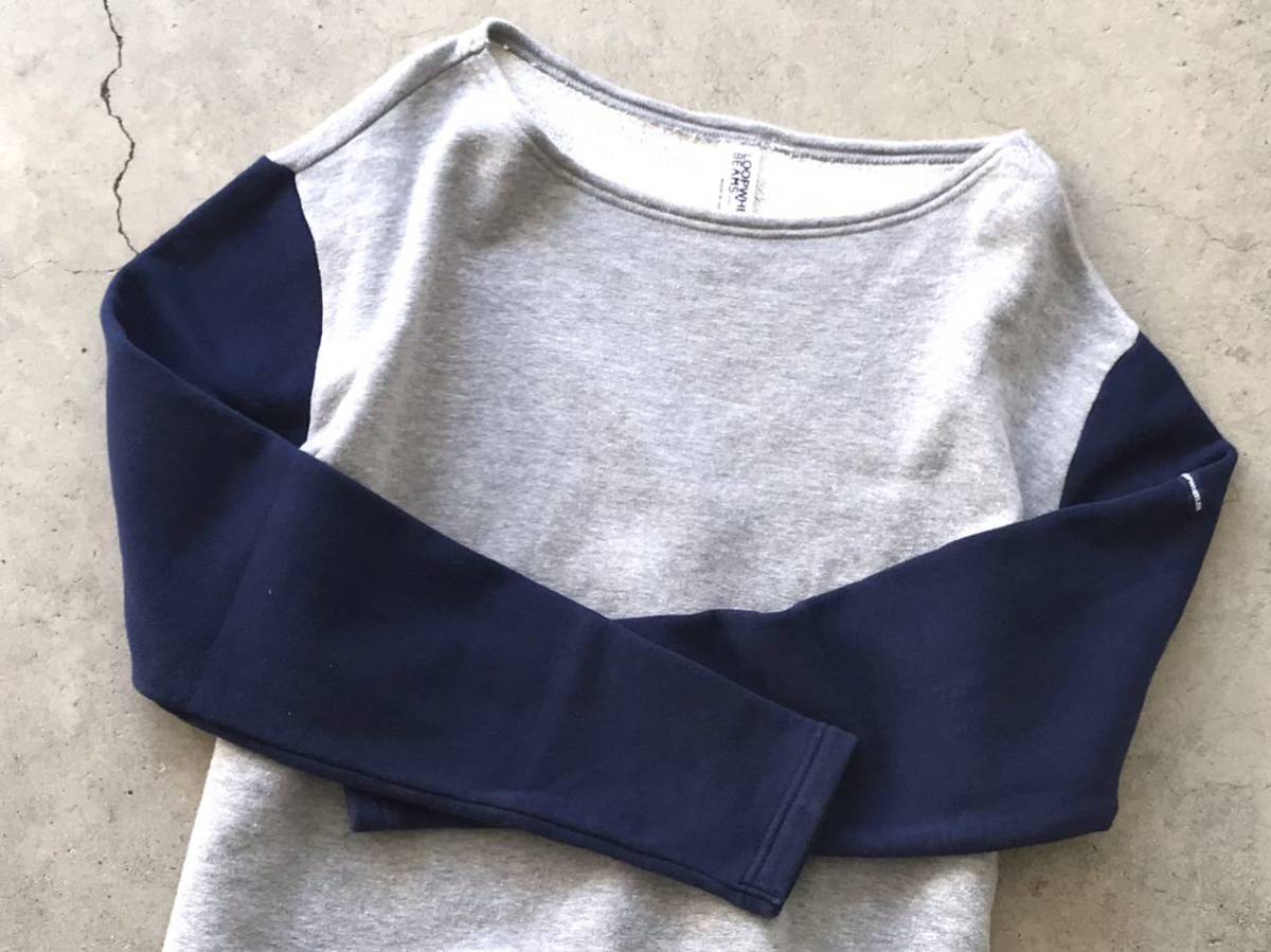 BEAMS PLUS別注 LOOPWHEELER ボートネック仕様 吊り裏毛 スウェット 