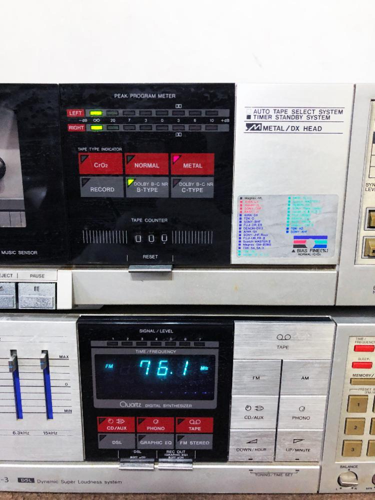 ◎☆ジャンク扱い品 中古☆AIWA アイワ コンポ カセットデッキ/AM・FM