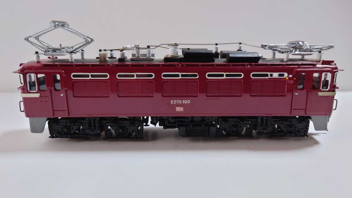 16:鉄道模型 HOゲージ 宮沢模型製 電気機関車 ED75 100 モーター動作確認