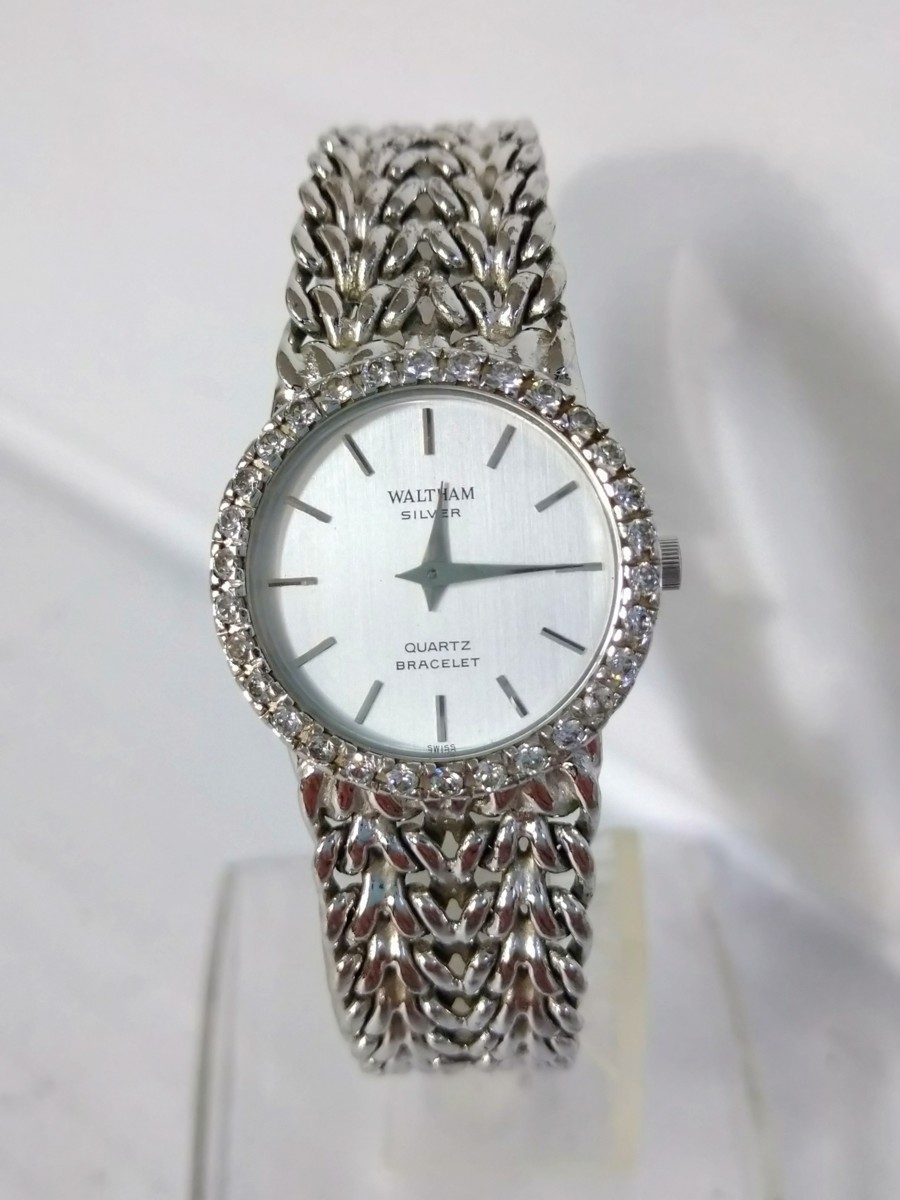 MK0402-51E 裏側 925刻印入り WALTHAM SILVER QUARTZ BRACELET 