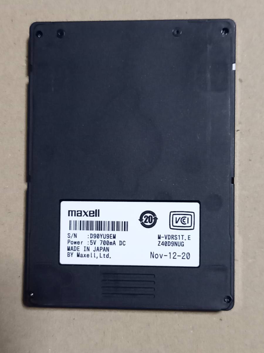 ★送料無料★　動作品　マクセル（maxell）　iVDR-S規格対応　カセットハードディスク（アイヴィ）　1.0TB（ブラック）　M-VDRS1T.E.BK_3