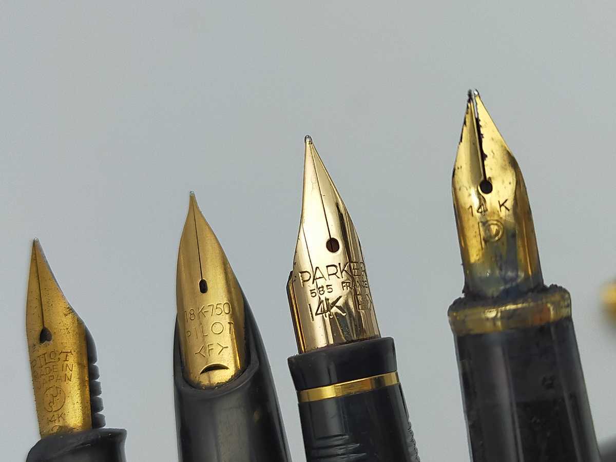 動作未確認【万年筆】K18 K14 まとめ PILOT PLATINUM PARKER