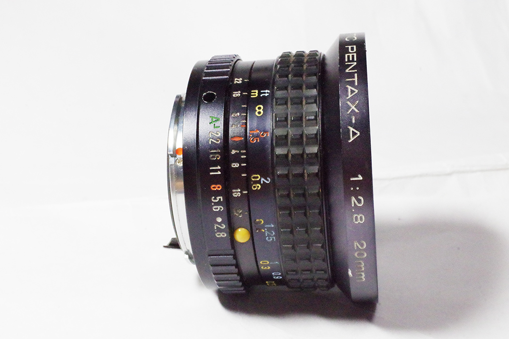 ペンタックス SMC PENTAX-A 20mm F2.8 Kマウント超広角レンズ 絞り不動