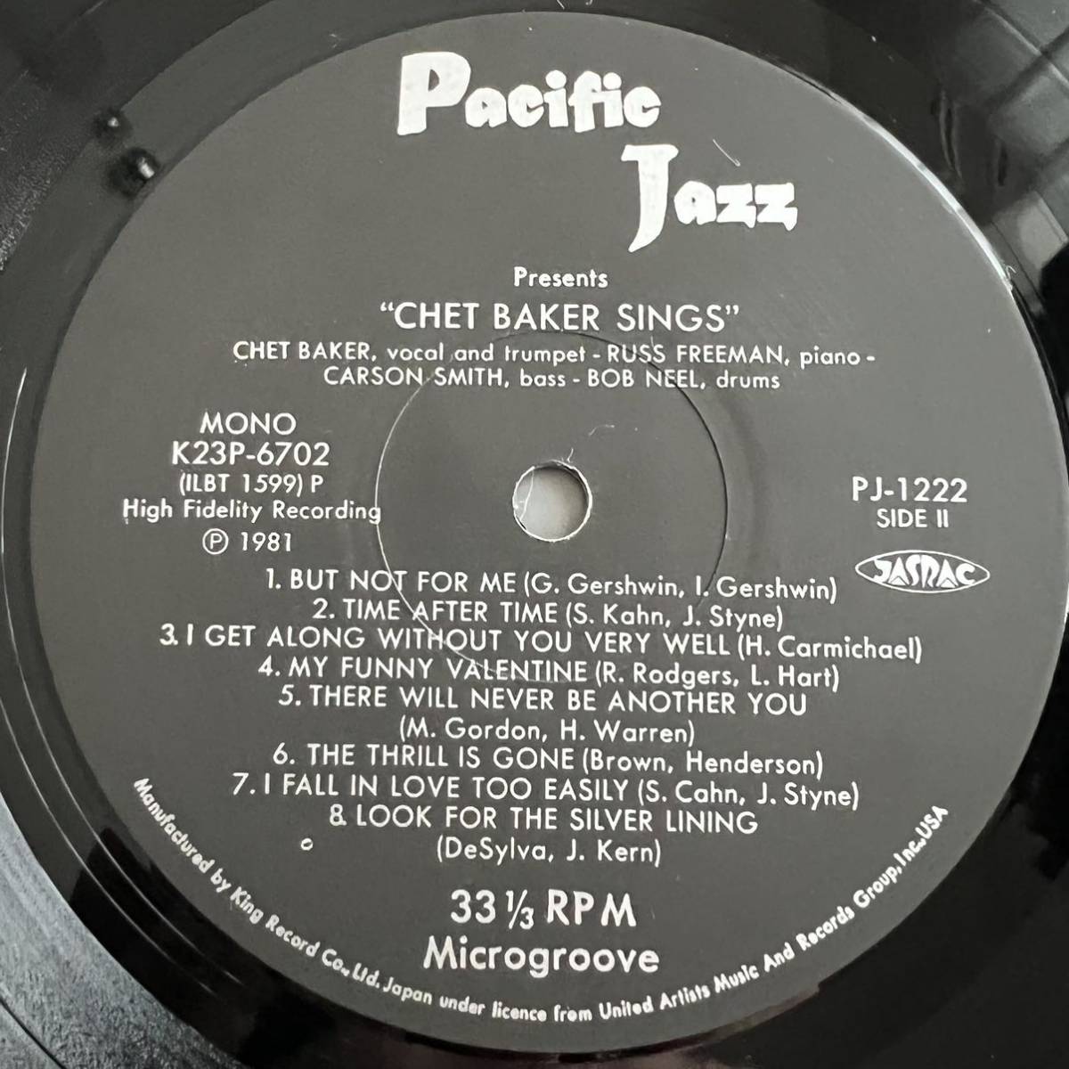CHET BAKER Chet ⁄ Baker チェット・ベイカー Sings 帯付 SINGS