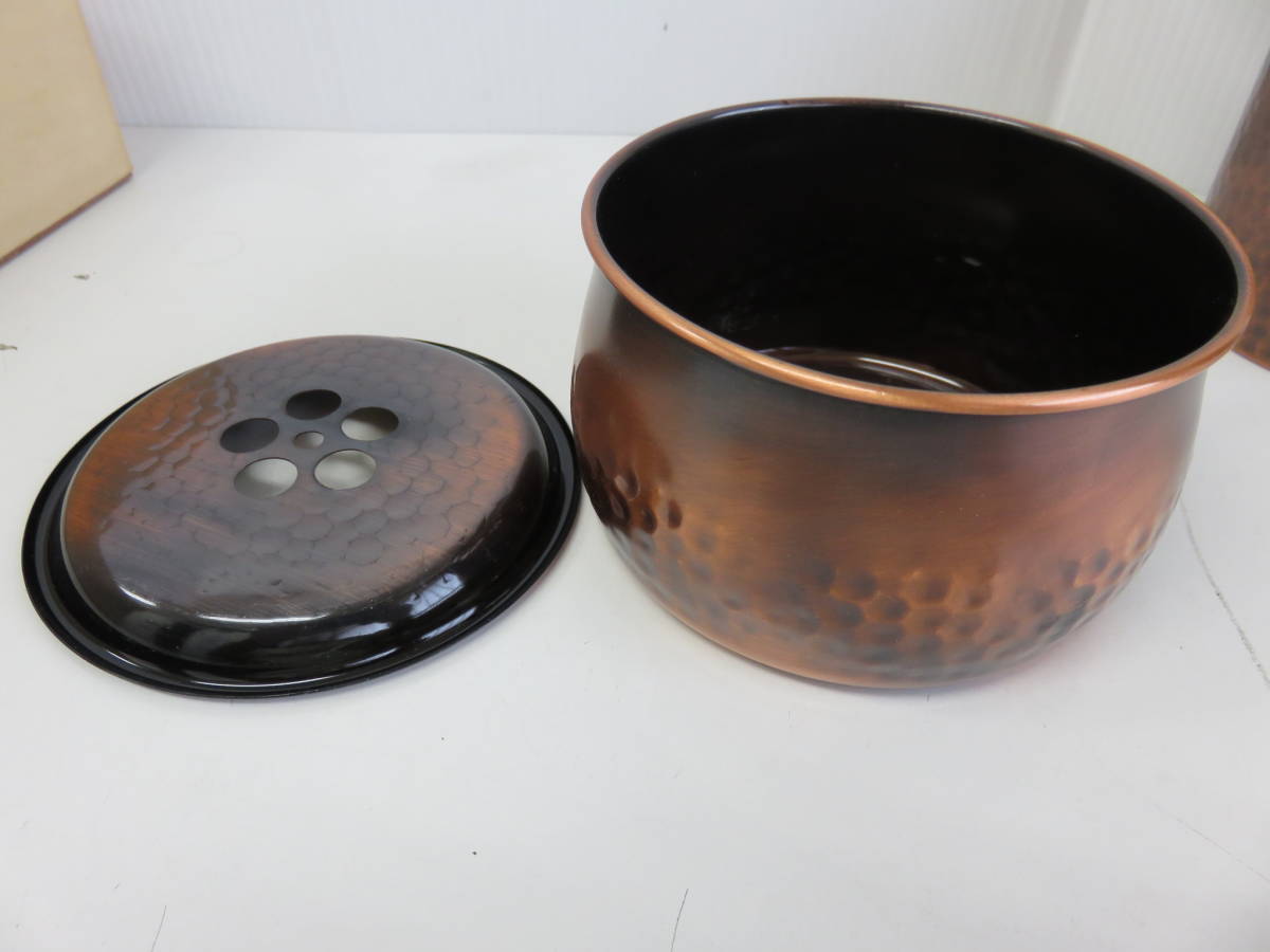 翠玉堂 瑞煌 茶器揃 純銅製 茶筒 建水 (銅製)｜売買されたオークション