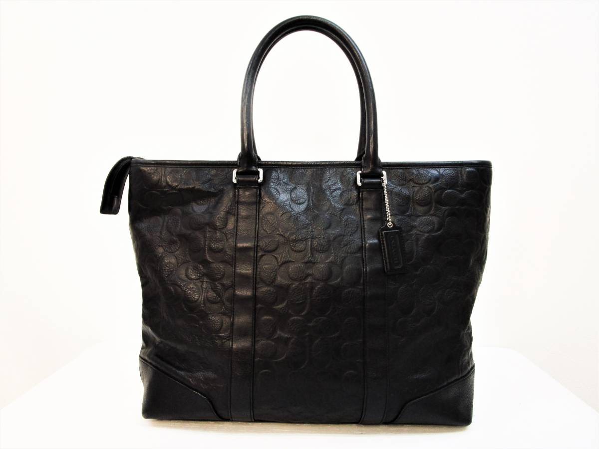 新品 コーチのトートバッグ 黒 ナイロン×レザー トート COACH コーチ 