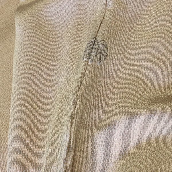 松尾光琳 色留袖 袷 正絹 落款 一つ紋 一つ紋色留袖 -1450-Sサイズのレンタル｜きもの３６５ 古典柄 縮緬 一つ紋付き 木賊鷺 落款入り 王朝花車図 ガード加工 風神
