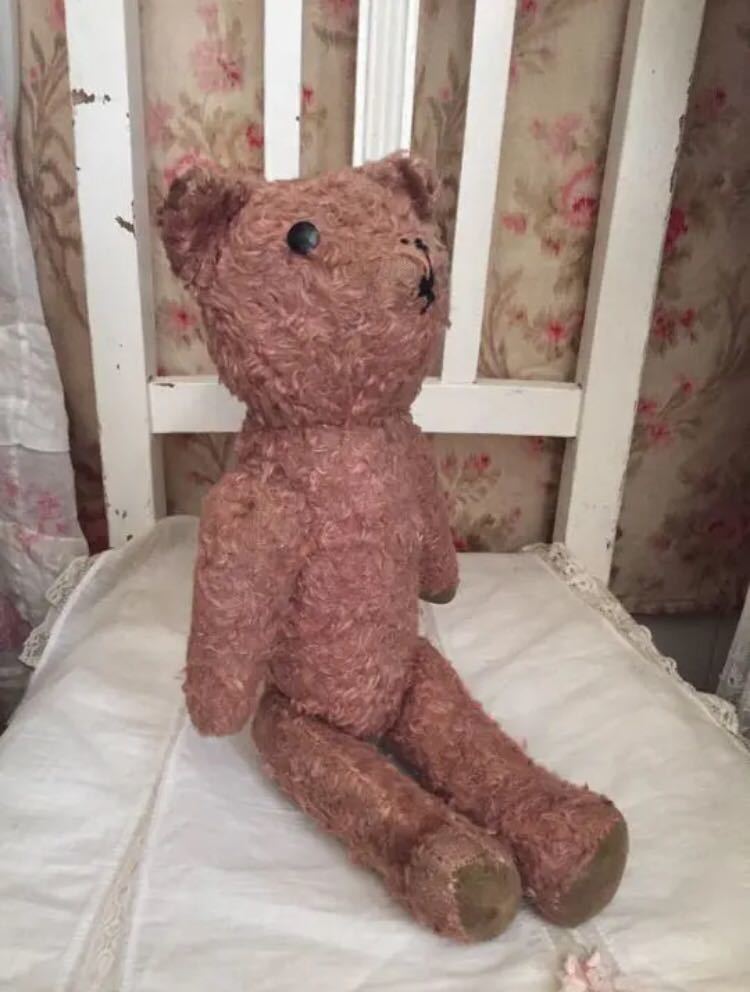 アンティーク ピンク テディベア ぬいぐるみ 検）ドイツ イギリス