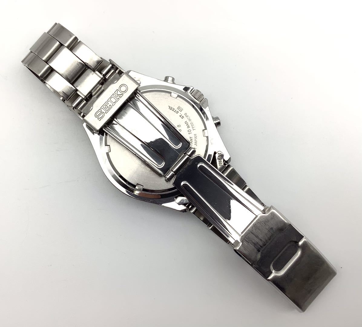 62) SEIKO CHRONOGRAPH 100M 7T92-0CF0 セイコー クロノグラフ