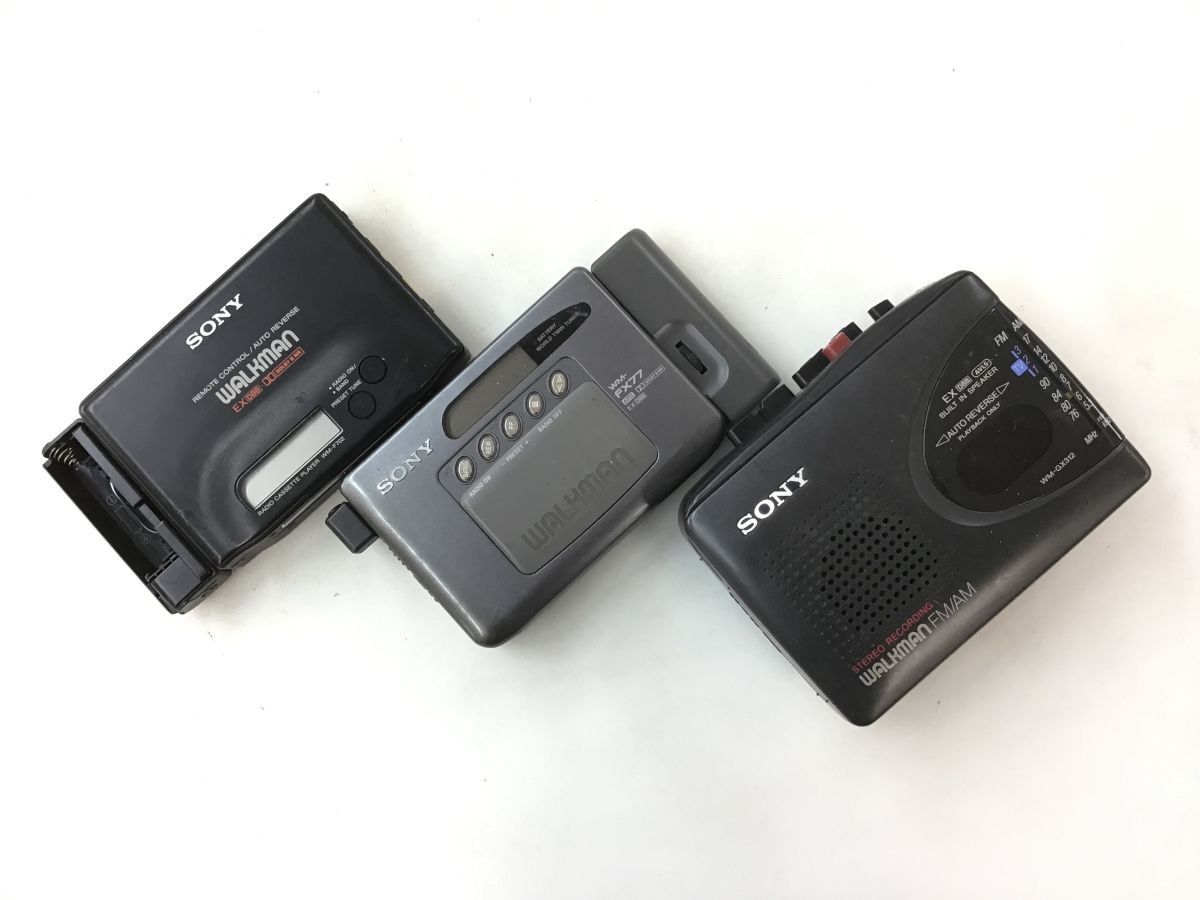 SONY WALKMAN WM-F702 WM-GX312 WM-FX77 カセットプレーヤー・ウォークマン 3点セット◆ジャンク品 [9192W]
