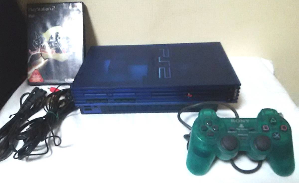 数量限定，2026 Sony PS2 SCPH-37000L オーシャンブルー + コントローラー SCPH-1200 鬼武者２(本体)｜売買されたオークション情報、yahooの商品情報をアーカイブ公開 - オークファン 本体、アクセサリー