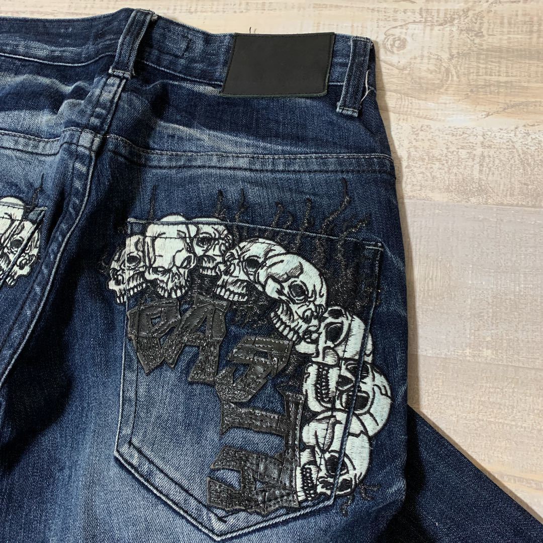 豪華刺繍 ヴィンテージ加工】PASTA DENIM ユーズド デニム パンツ 