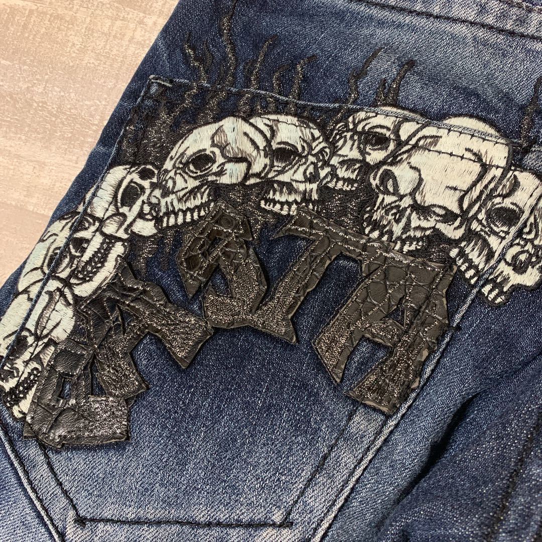 豪華刺繍 ヴィンテージ加工】PASTA DENIM ユーズド デニム パンツ 