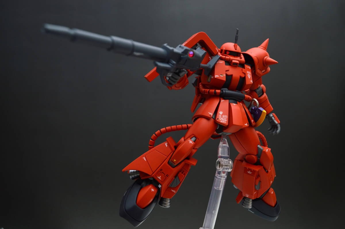HGUC1/144　高機動型 ザク ビームライフル試験型　MS06-R2/P 改修塗装済み完成品 エリオット・レム機_5