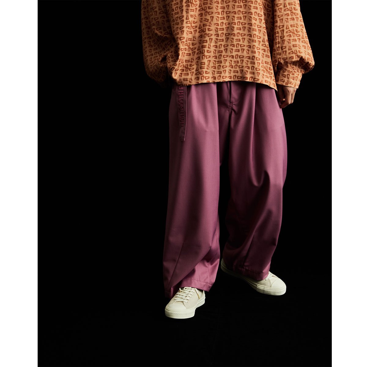XL 美品 21SS TIGHTBOOTH PRODUCTION BAGGY SLACKS ブラック タイト