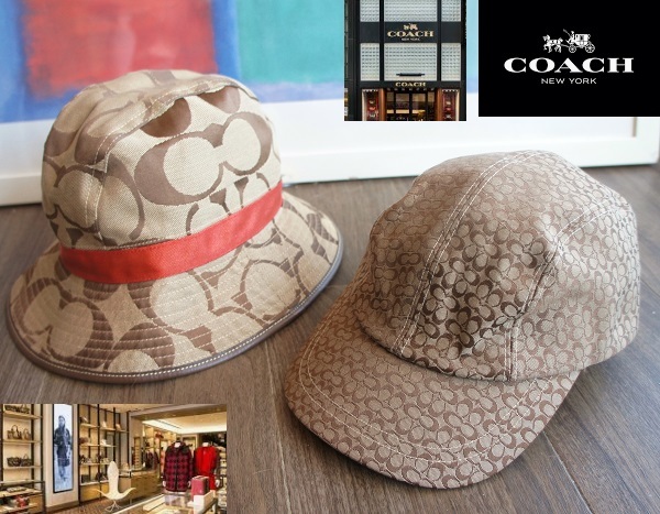 豊富な，人気SALE COACHコーチ/シグネチャーデザインハット/キャップ/セット(服飾小物)｜売買されたオークション情報、yahooの商品情報をアーカイブ公開 - オークファン 服飾小物